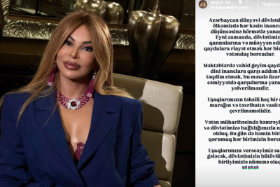 Aygün Kazımova məktəblərdə hicab müzakirələrinə qoşuldu: "Qarşıdurma yaratmaq yolverilməzdir"