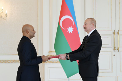 Prezident İlham Əliyev Hindistanın ölkəmizdə yeni təyin olunmuş səfirini qəbul edib