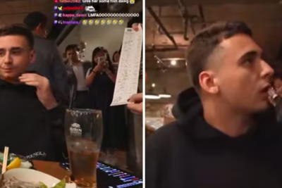 Canlı yayım zamanı restoranın QR kodu göründü, strimerə 12 min dollarlıq hesab gəldi
