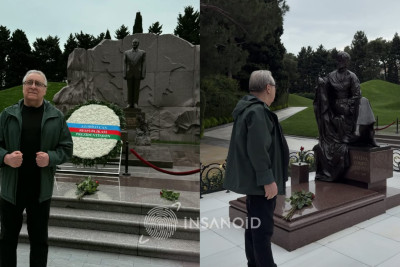 Gennadi Xazanov Fəxri xiyabanı ziyarət edib